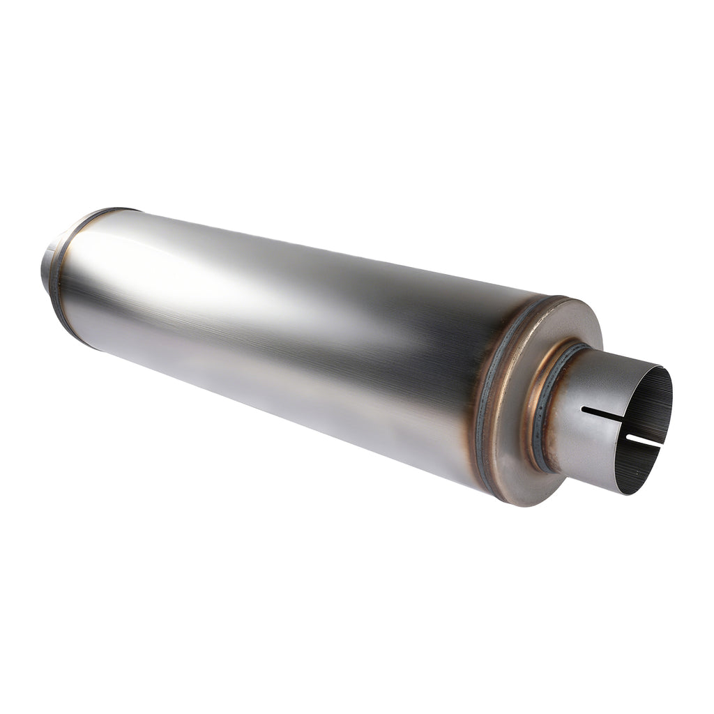 Heavy-Duty Cylindrical Stainless Muffler – Slip-Fit, 30" Body – 4", 5" (J Series)