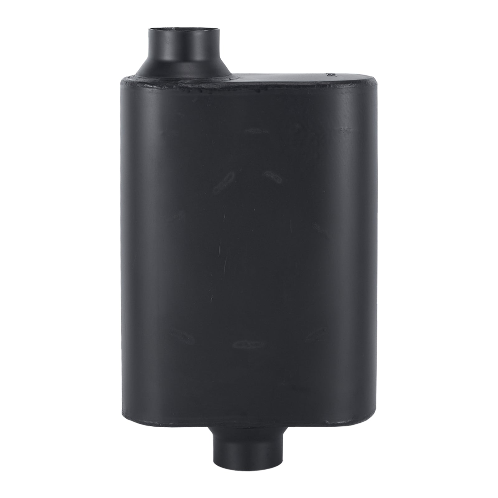 Stainless Chambered Performance Muffler – Standard Body, Offset-In / Offset-Out – Stainless or Black (PL-O1725-A23)