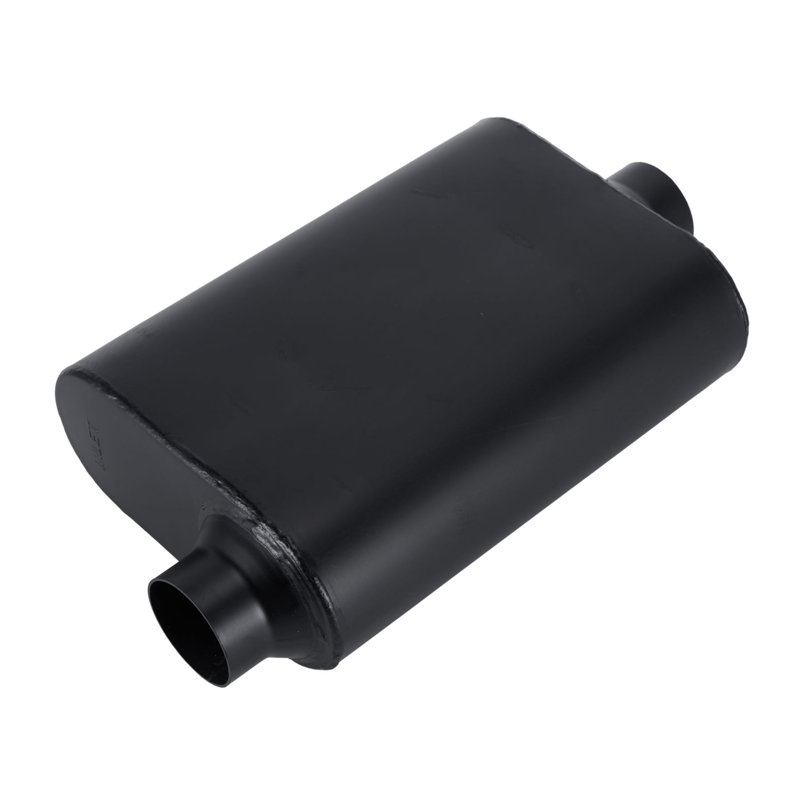 Stainless Chambered Performance Muffler – Standard Body, Offset-In / Offset-Out – Stainless or Black (PL-O1725-A23)