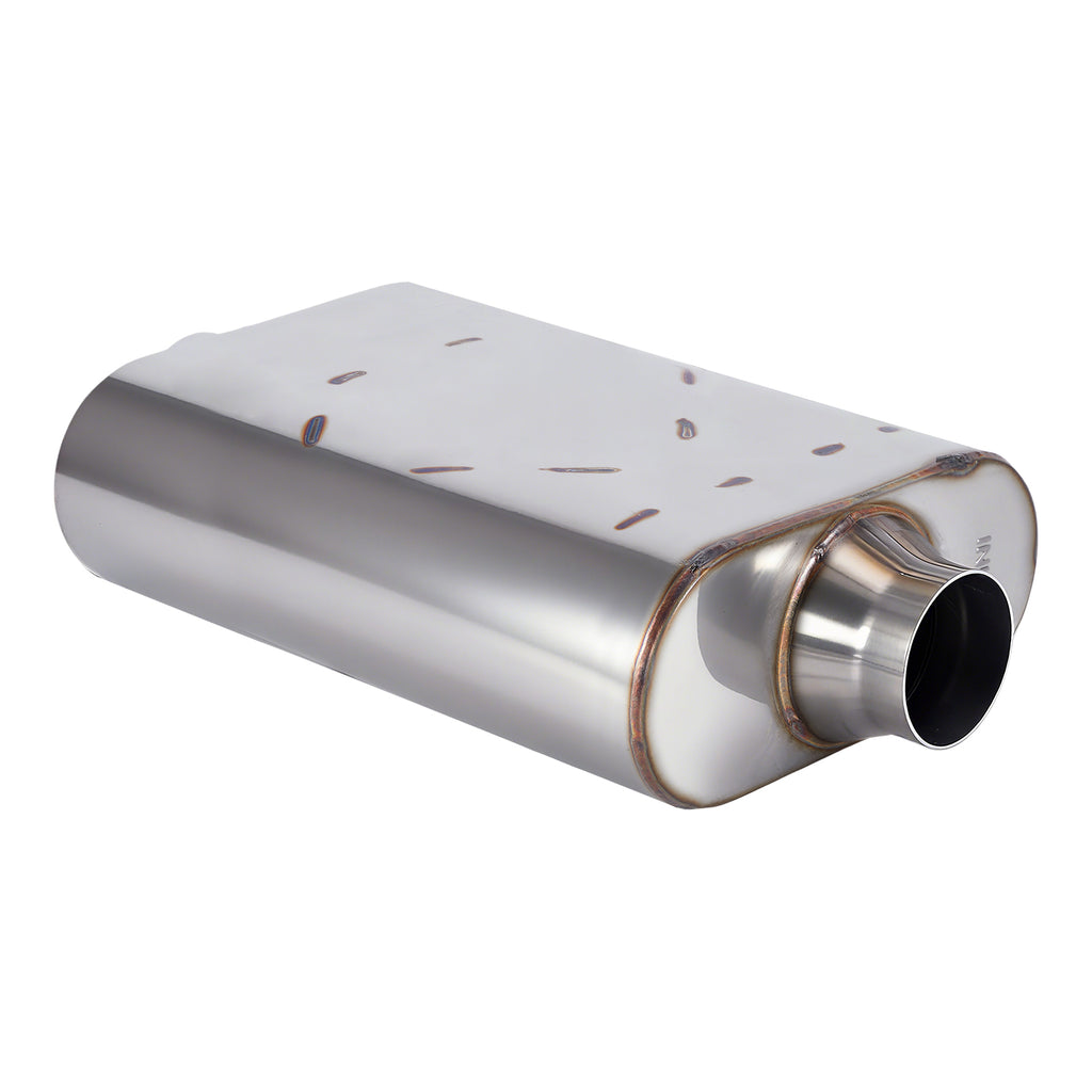 Chambered Performance Muffler – Standard Body, Center-In / Center-Out – 2.5", 3" – Stainless or Black (A Series)