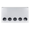 33" Chrome Stainless Steel Tall Rear Light Panel for Semi Trucks – 5 Large 4" Light Cutouts (PR-9011SS)