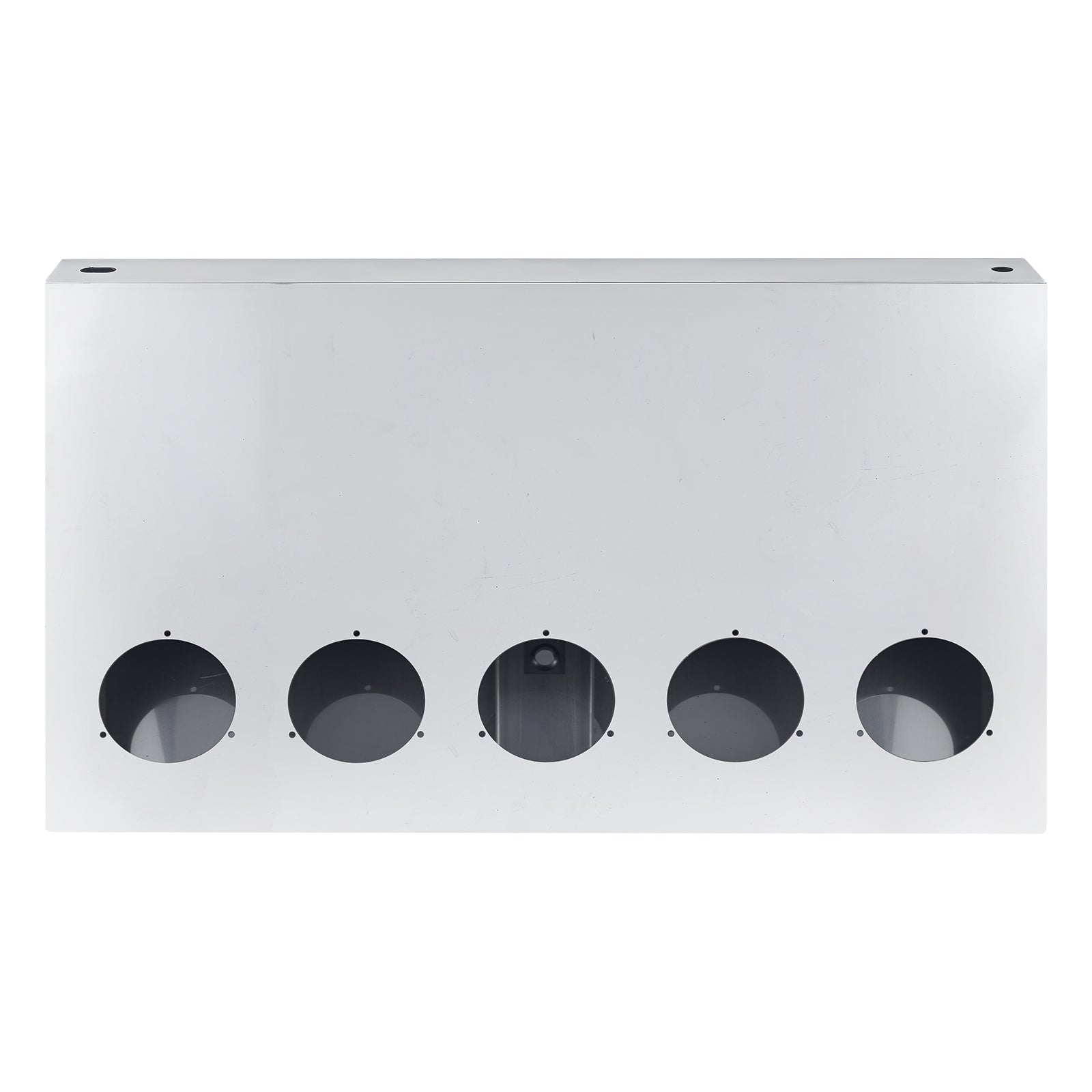 33" Chrome Stainless Steel Tall Rear Light Panel for Semi Trucks – 5 Large 4" Light Cutouts (PR-9011SS)