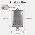 Chambered Performance Muffler – Standard Body, Center-In / Center-Out – 2.5", 3" – Stainless or Black (A Series)