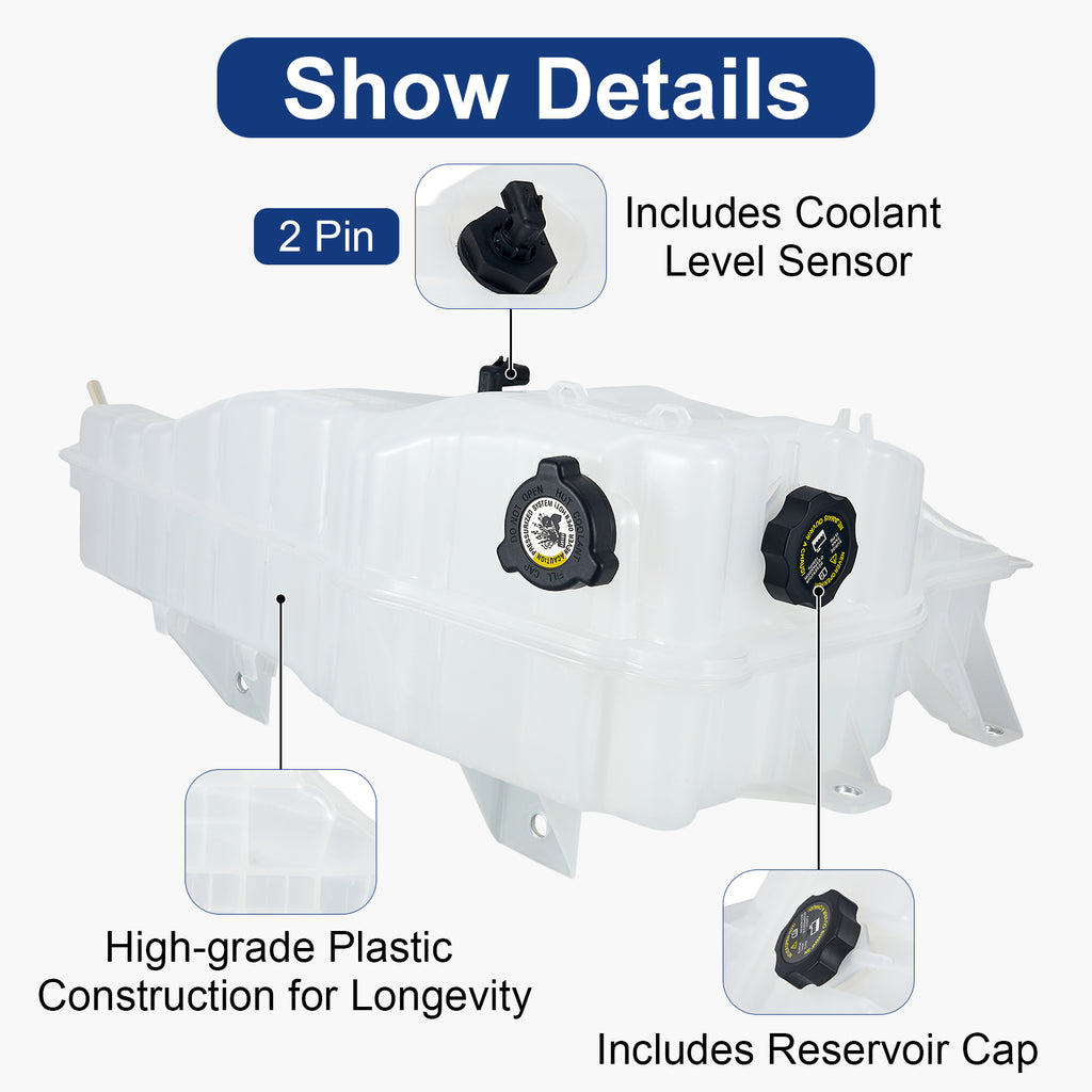 Heavy-Duty Coolant Surge Tank for Freightliner Columbia / M2 / Century & Sterling Semi Trucks – Replaces A05-25263 Series (PL-5203-ET1)