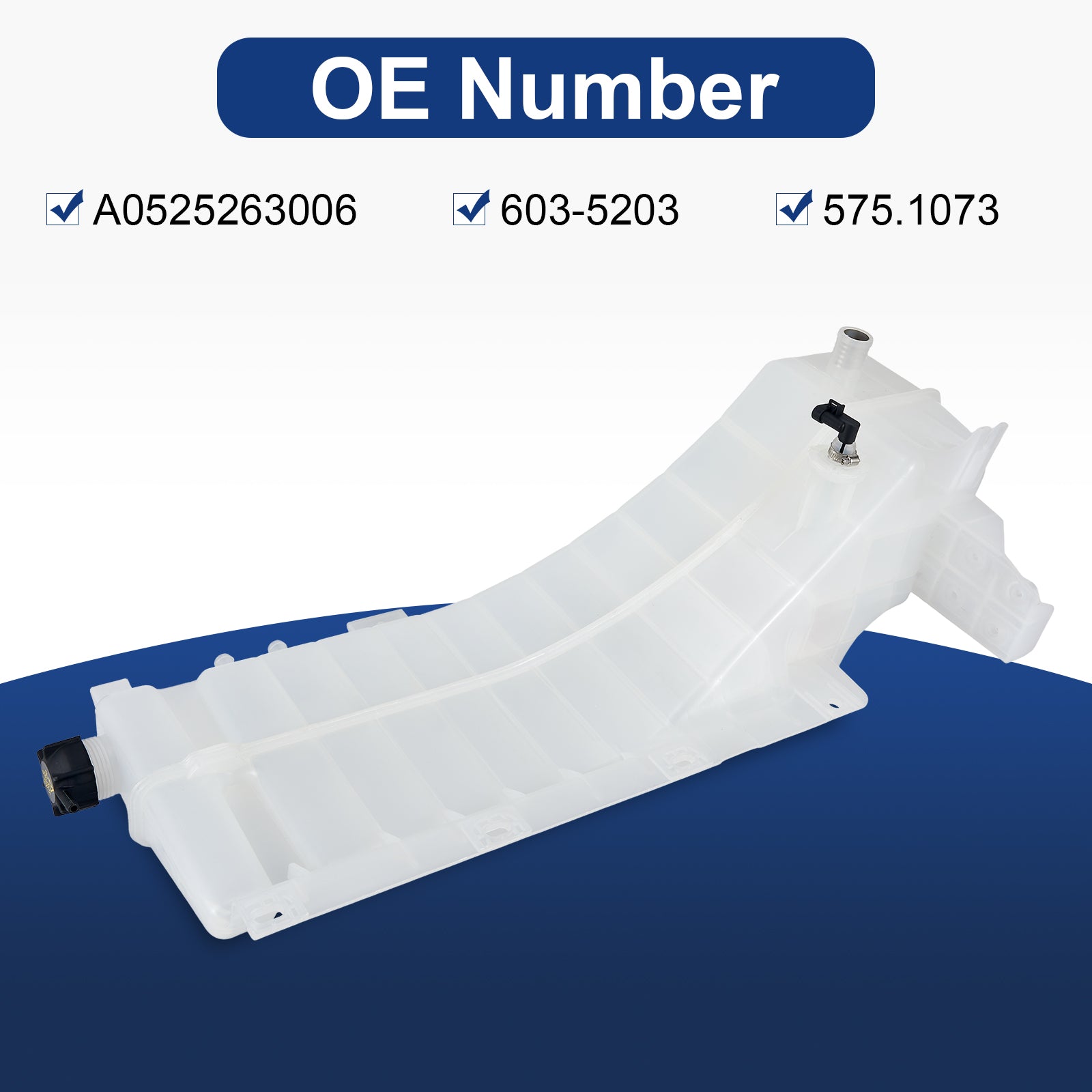 Heavy-Duty Coolant Surge Tank for Volvo VNM Semi Trucks – Fits 2007-2020, Replaces 20968795 / 21038101 (PL-5505-ET3)