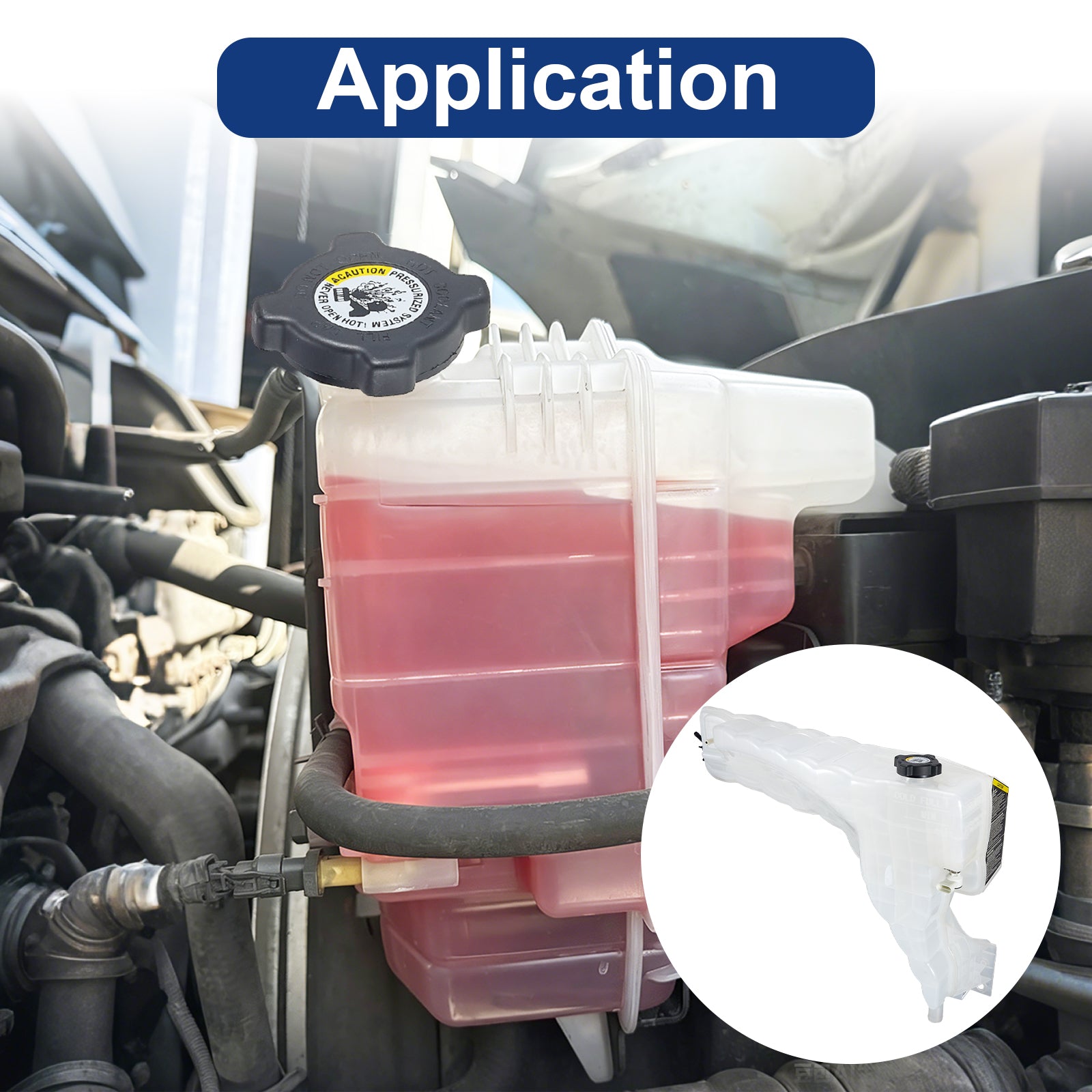 Heavy-Duty Coolant Surge Tank for Kenworth T680 / T880 & Peterbilt 579 Semi Trucks – Fits 2012-2018, Replaces Paccar CP237001 (PL-5245-ET4)