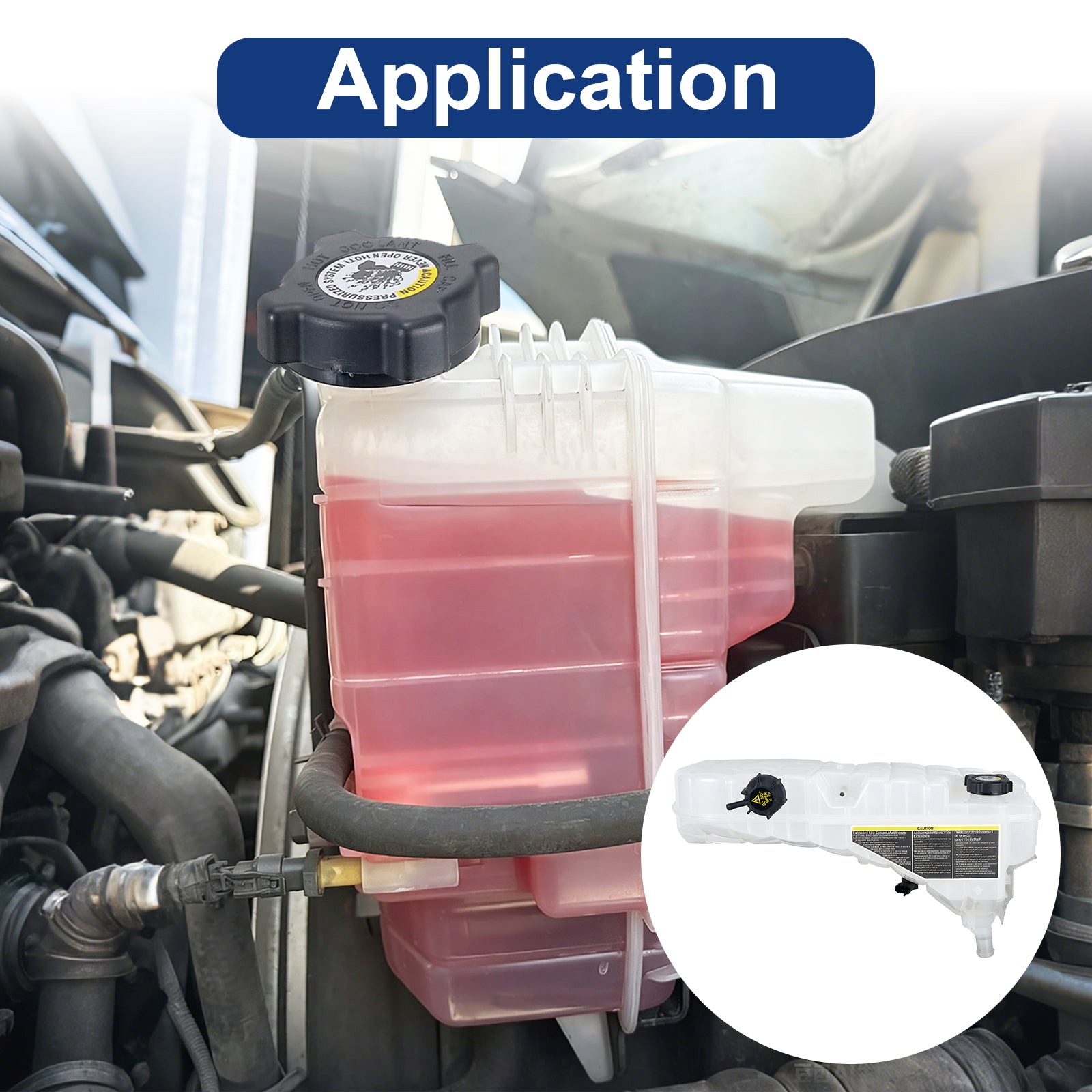 Heavy-Duty Coolant Surge Tank for Kenworth T600 / T660 / T800 / W900 & Peterbilt 330-389 Semi Trucks – Fits 2008+ (PL-5403-ET2)