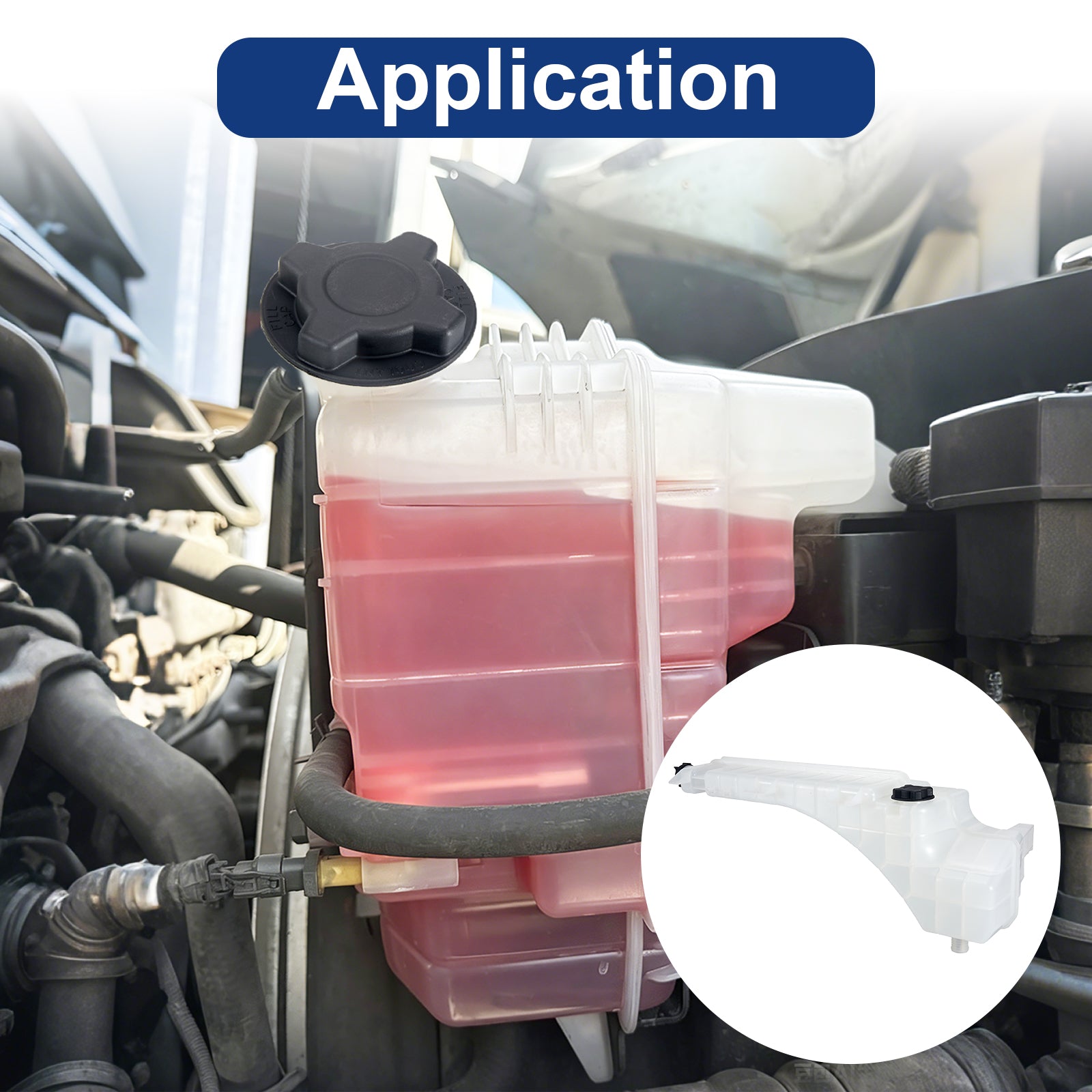 Heavy-Duty Coolant Surge Tank for Volvo VNM Semi Trucks – Fits 2007-2020, Replaces 20968795 / 21038101 (PL-5505-ET3)