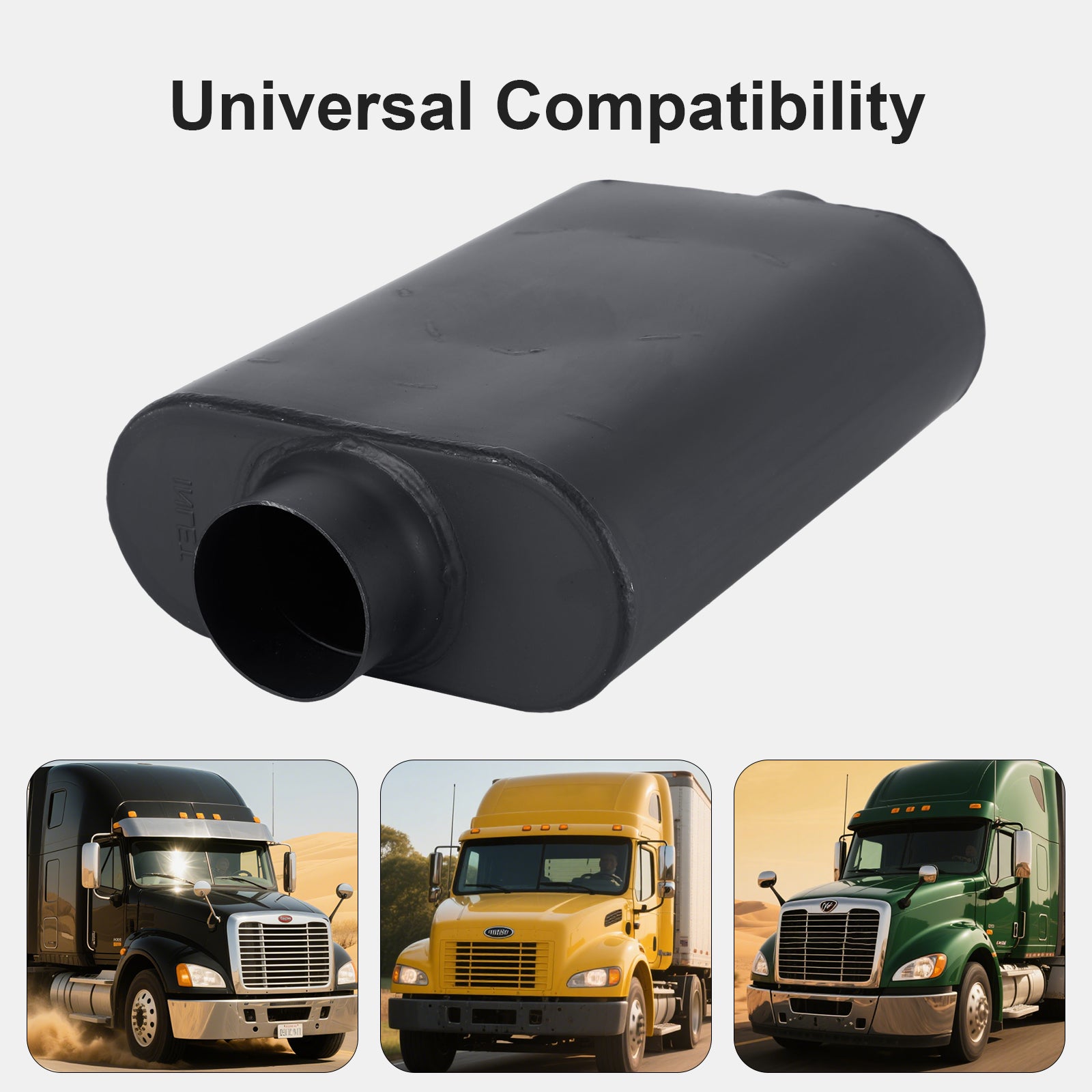 Chambered Performance Muffler – Standard Body, Center-In / Center-Out – 2.5", 3" – Stainless or Black (A Series)