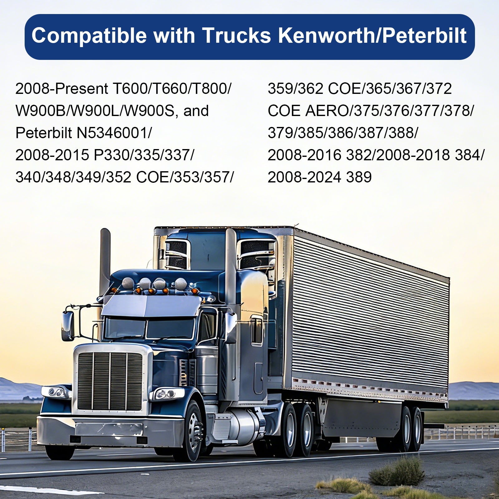 Heavy-Duty Coolant Surge Tank for Kenworth T600 / T660 / T800 / W900 & Peterbilt 330-389 Semi Trucks – Fits 2008+ (PL-5403-ET2)