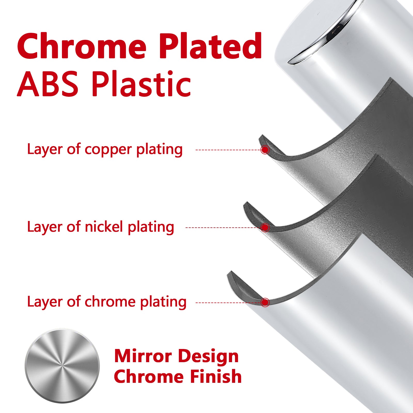 Chrome Smooth-Dome Front Axle Hub Cover Set for Semi Trucks – Push-On, 33 mm Pre-Installed Nut Covers, 2-Piece Kit (PL-05-PUSH-FT)