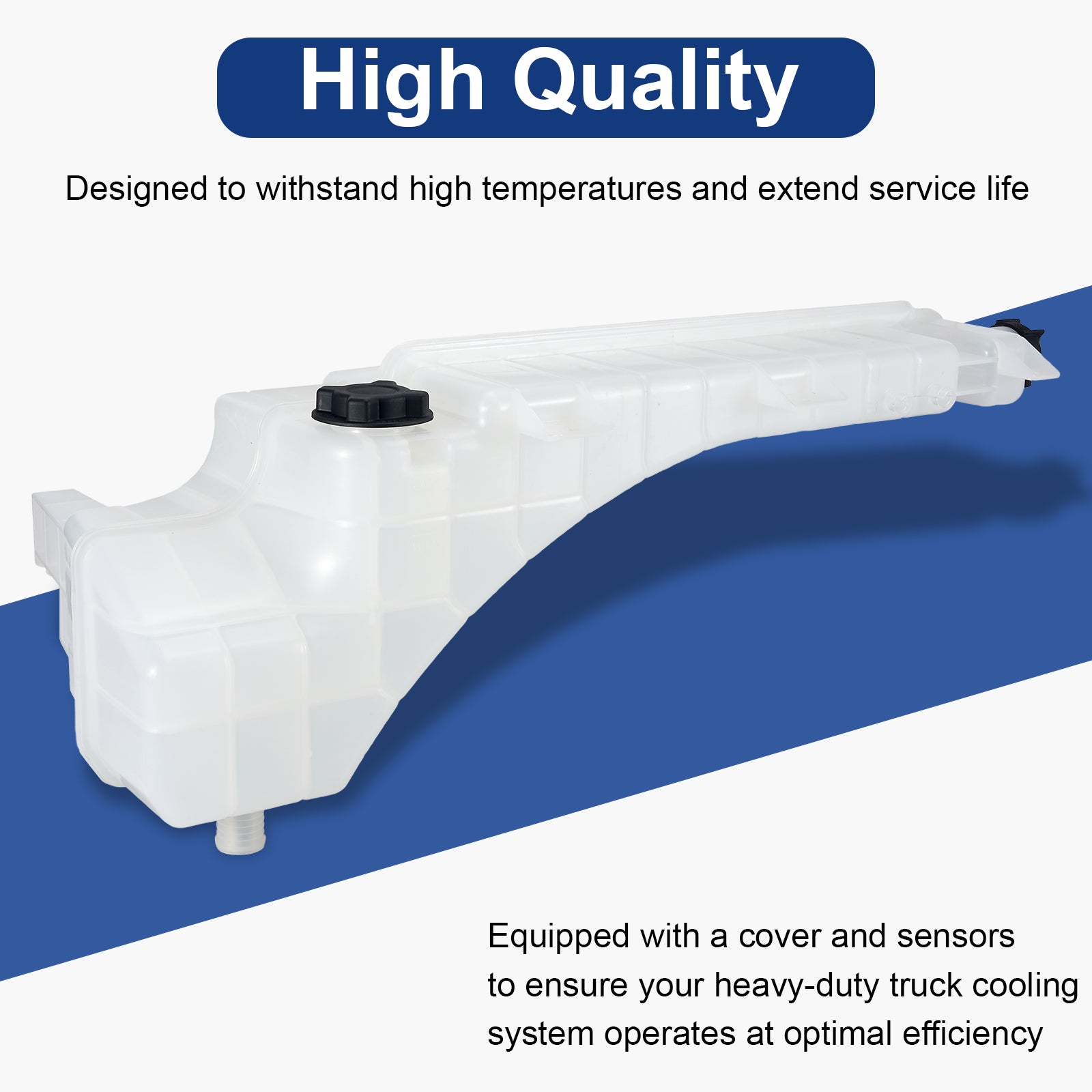 Heavy-Duty Coolant Surge Tank for Volvo VNM Semi Trucks – Fits 2007-2020, Replaces 20968795 / 21038101 (PL-5505-ET3)