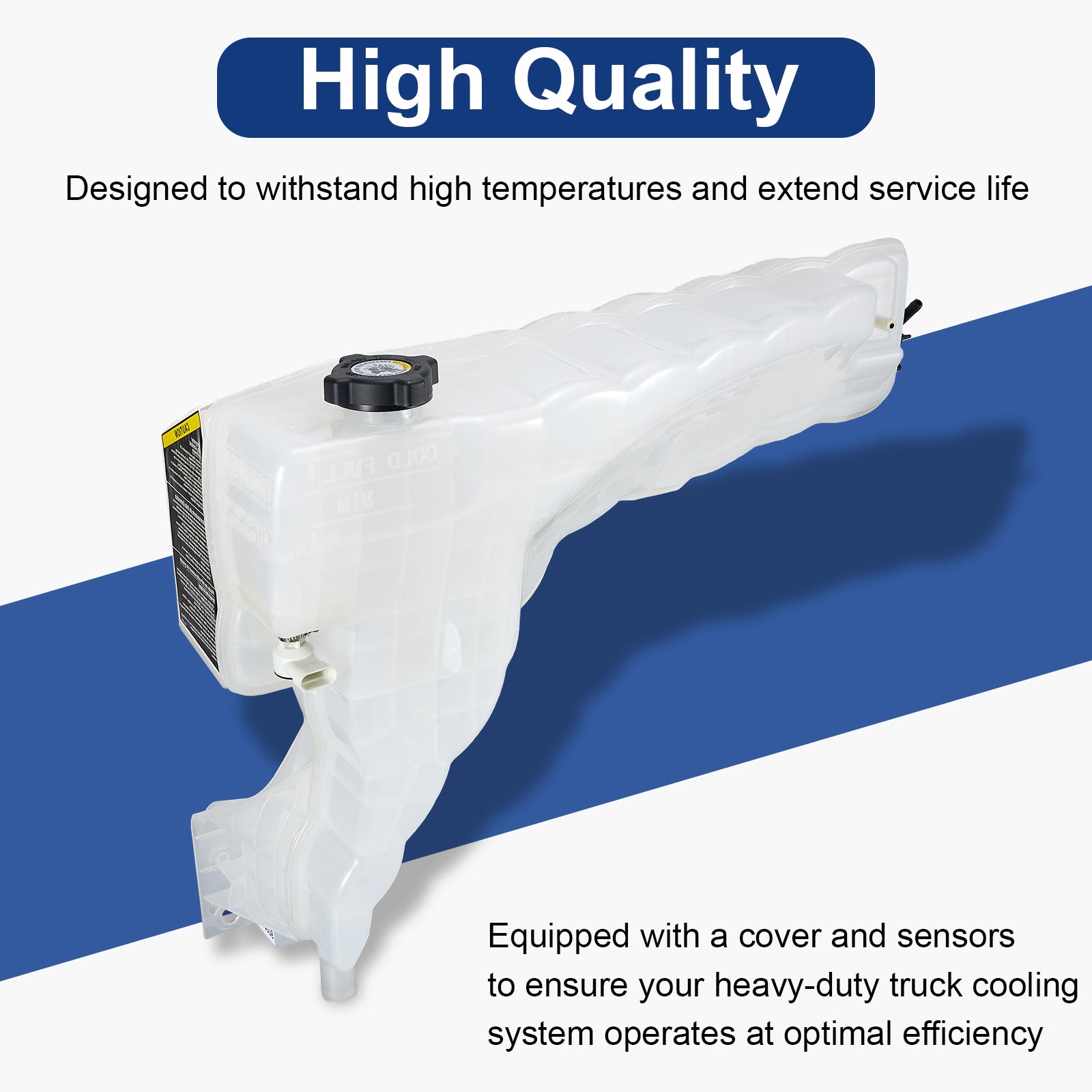 Heavy-Duty Coolant Surge Tank for Kenworth T680 / T880 & Peterbilt 579 Semi Trucks – Fits 2012-2018, Replaces Paccar CP237001 (PL-5245-ET4)