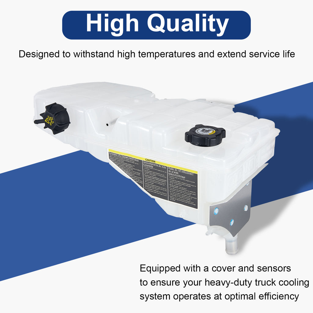 Heavy-Duty Coolant Surge Tank for Kenworth T600 / T660 / T800 / W900 & Peterbilt 330-389 Semi Trucks – Fits 2008+ (PL-5403-ET2)