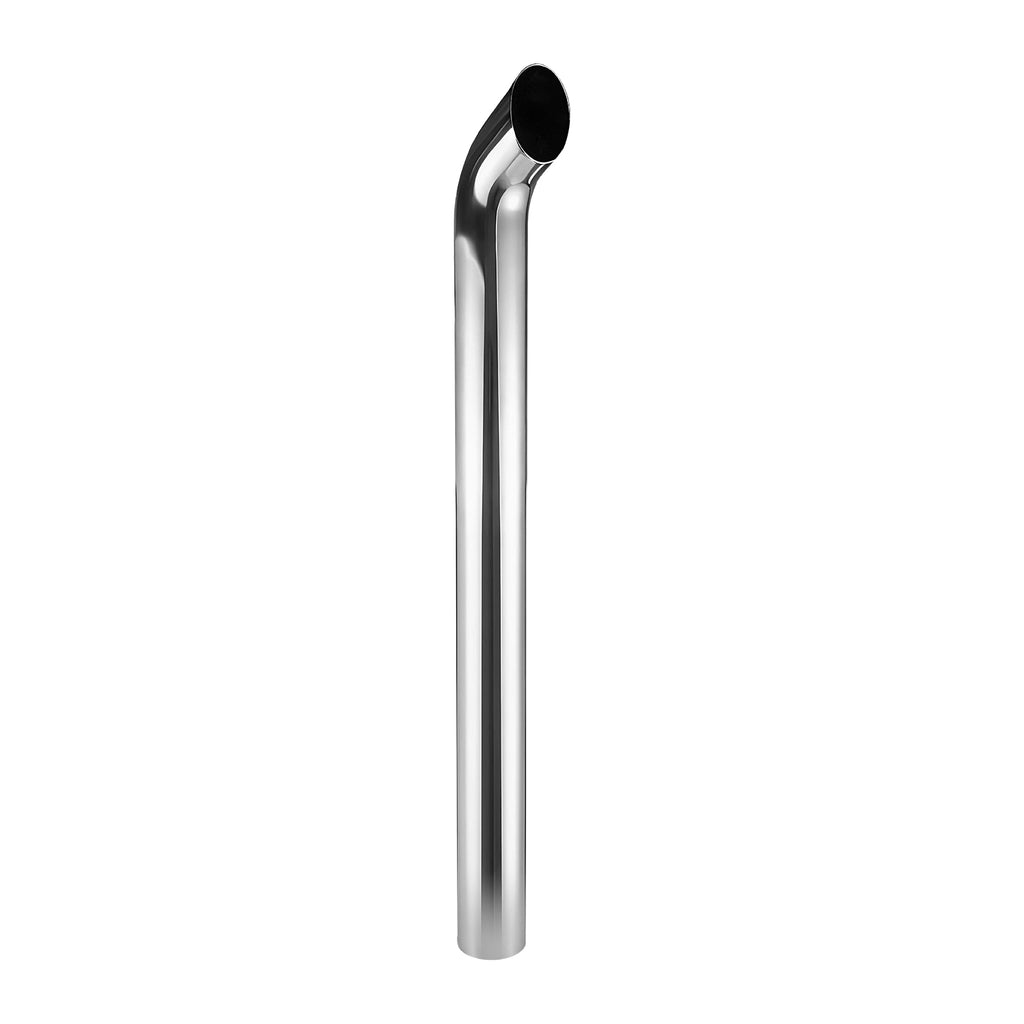 Chrome Curved Exhaust Stack – 6" Diameter – 18", 24", 36", 48" Lengths – Truck Smokestack