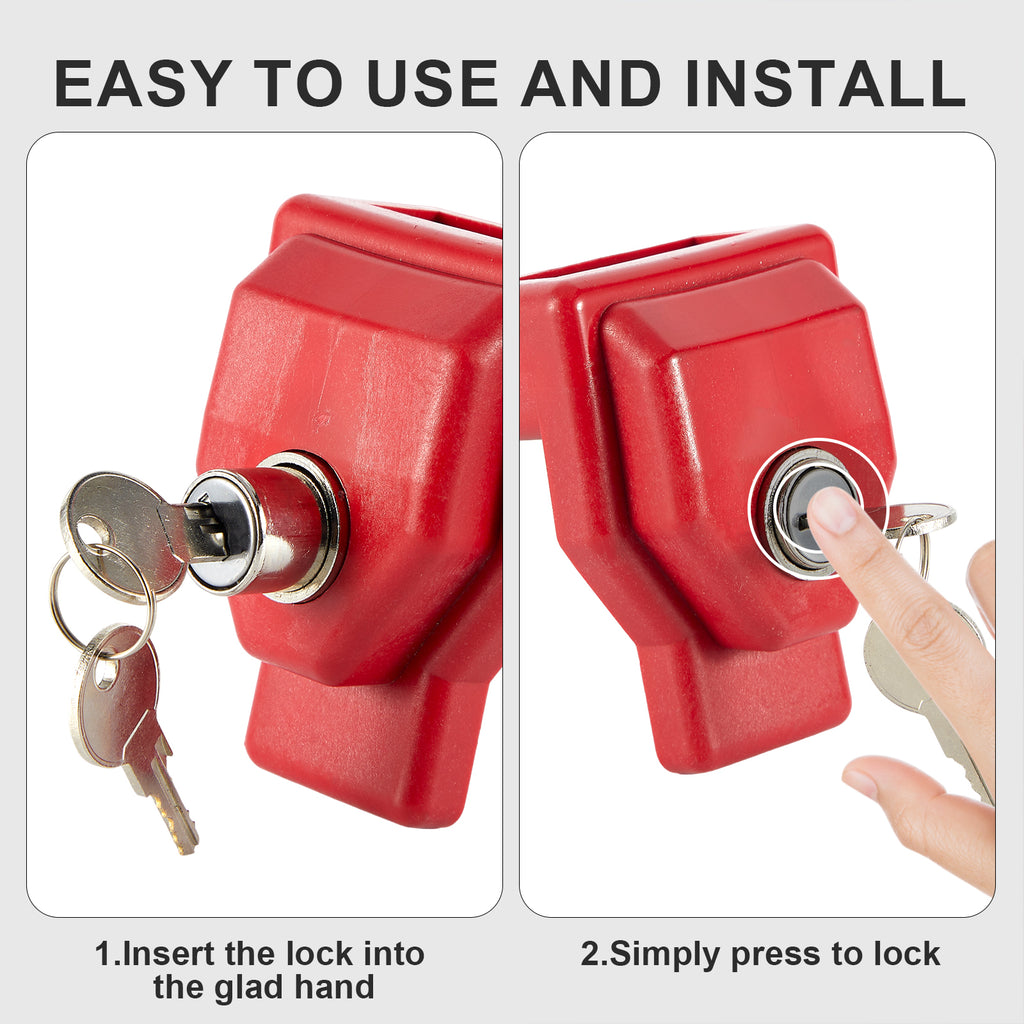 Red Container / Gladhand Padlock with Key
