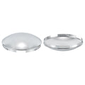 Chrome Front Axle Hub Cover – Dome Style, 4 Clips – 8.9" OD / 8.6" ID (H1F85N4-H50)
