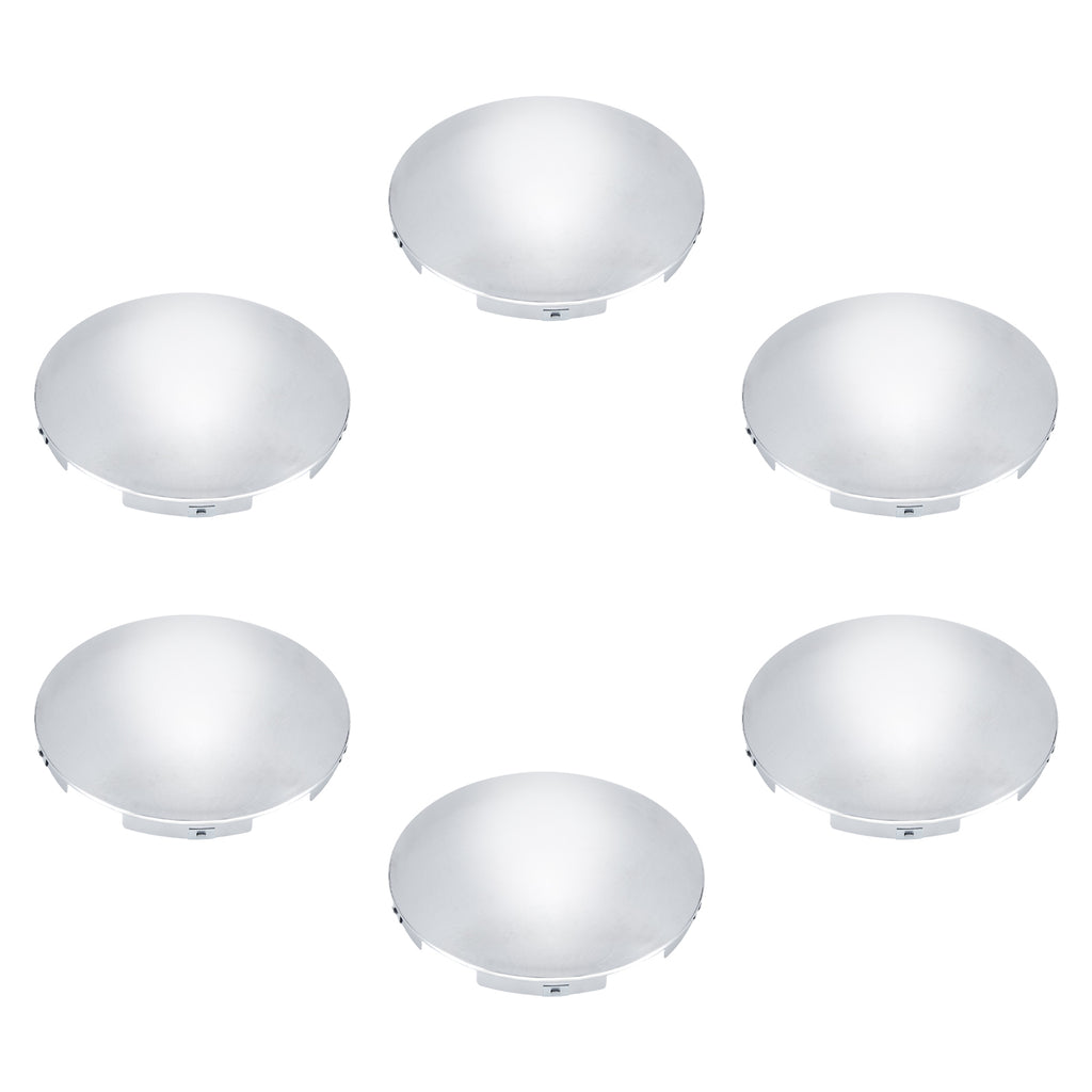 Chrome Front Axle Hub Cover – Dome Style, 5 Clips – 8.9" OD / 8.6" ID (H1F85N5-H51)