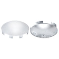 Chrome Front Axle Hub Cover – Dome Style, 6 Clips (Deep Skirt) – 8.9" OD / 8.6" ID (H1F85N6-H52)