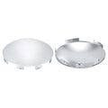 Chrome Front Axle Hub Cover – Dome Style, 6 Clips (Shallow Skirt) – 8.9" OD / 8.6" ID (H1F85N6-H53)