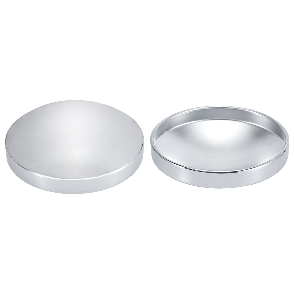 Chrome Front Axle Hub Cover – Low-Profile Flat Dome – 8.35" OD / 8" ID (H1R8)
