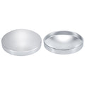 Chrome Front Axle Hub Cover – Low-Profile Flat Dome – 8.35" OD / 8" ID (H1R8)