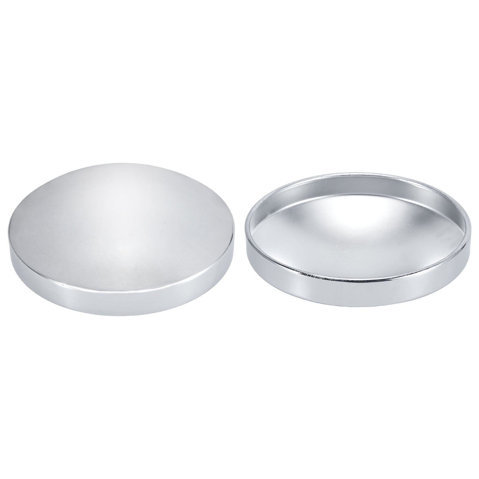 Chrome Front Axle Hub Cover – Low-Profile Flat Dome – 8.35" OD / 8" ID (H1R8)