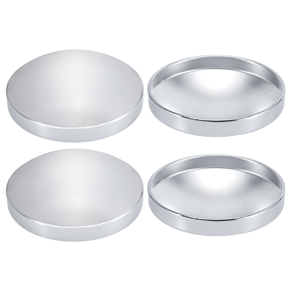 Chrome Front Axle Hub Cover – Low-Profile Flat Dome – 8.35" OD / 8" ID (H1R8)