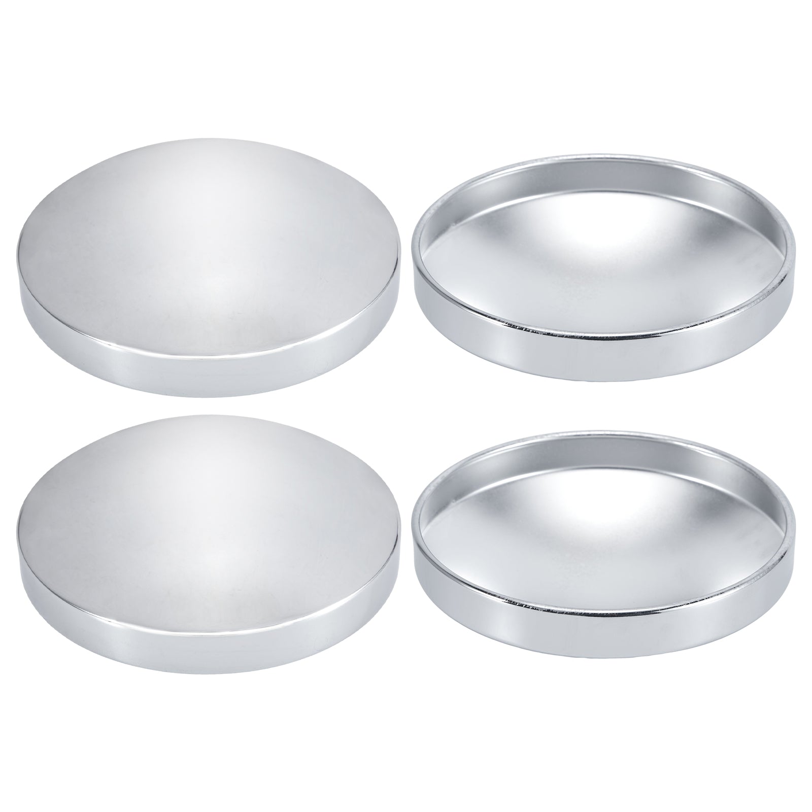 Chrome Front Axle Hub Cover – Low-Profile Flat Dome – 8.35" OD / 8" ID (H1R8)