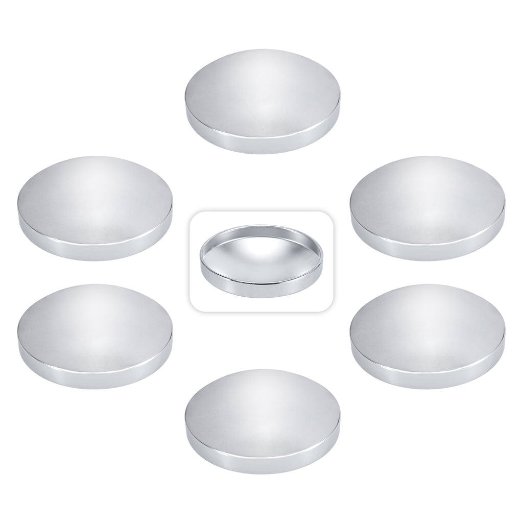 Chrome Front Axle Hub Cover – Low-Profile Flat Dome – 8.35" OD / 8" ID (H1R8)