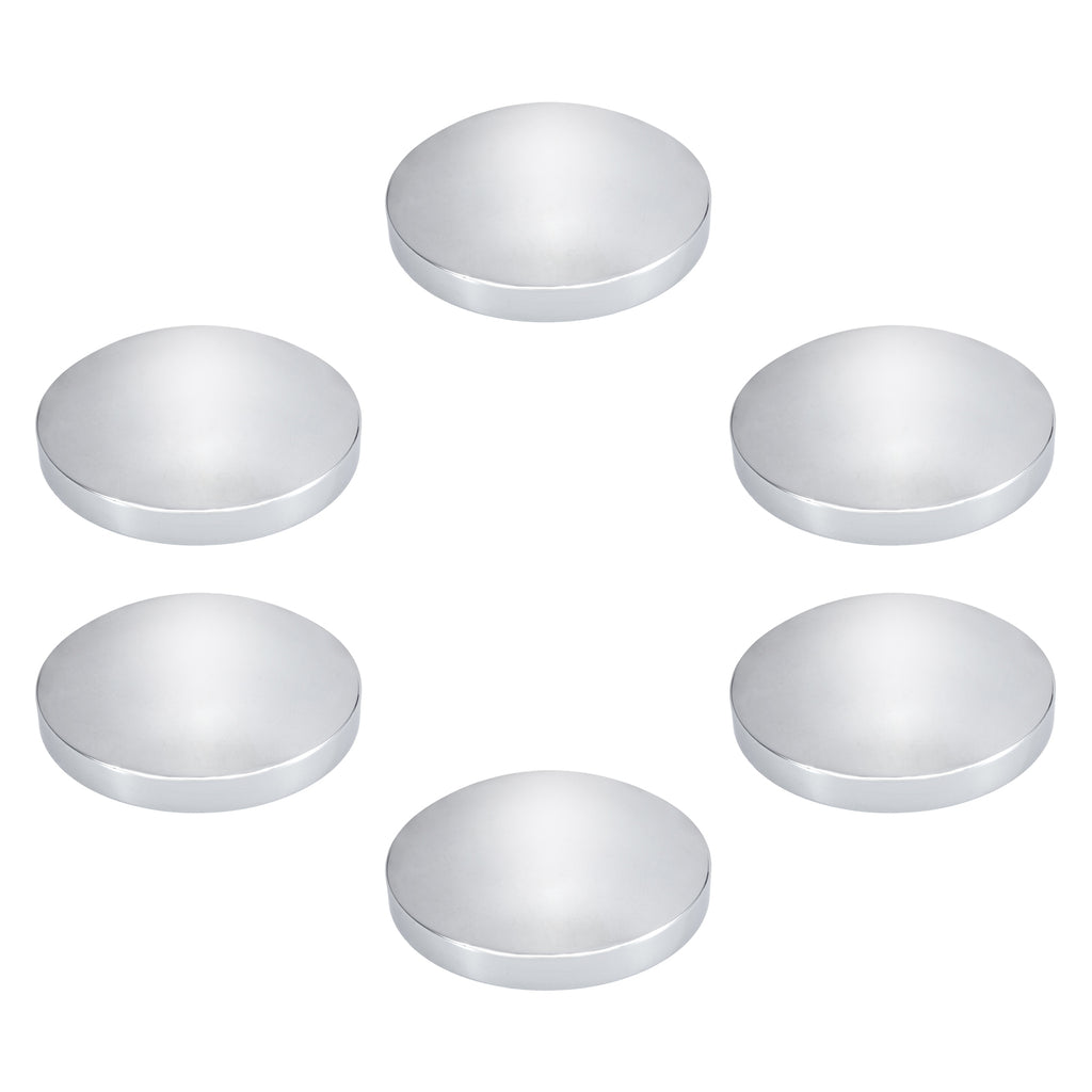 Chrome Front Axle Hub Cover – Low-Profile Flat Dome – 8.35" OD / 8" ID (H1R8)