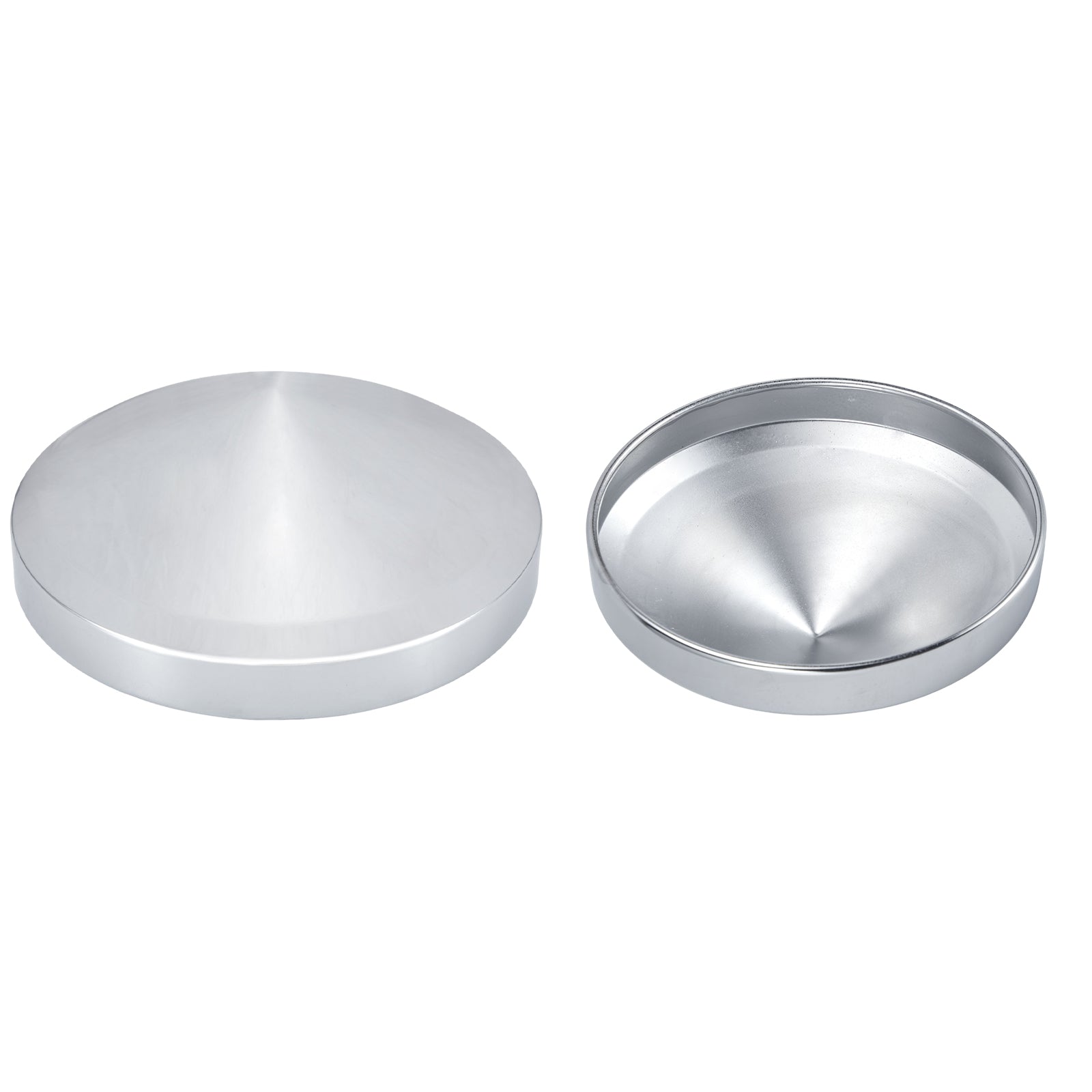 Chrome Front Axle Hub Cover – Pointed Cone Style – 8.35" OD / 8" ID (H2R8)