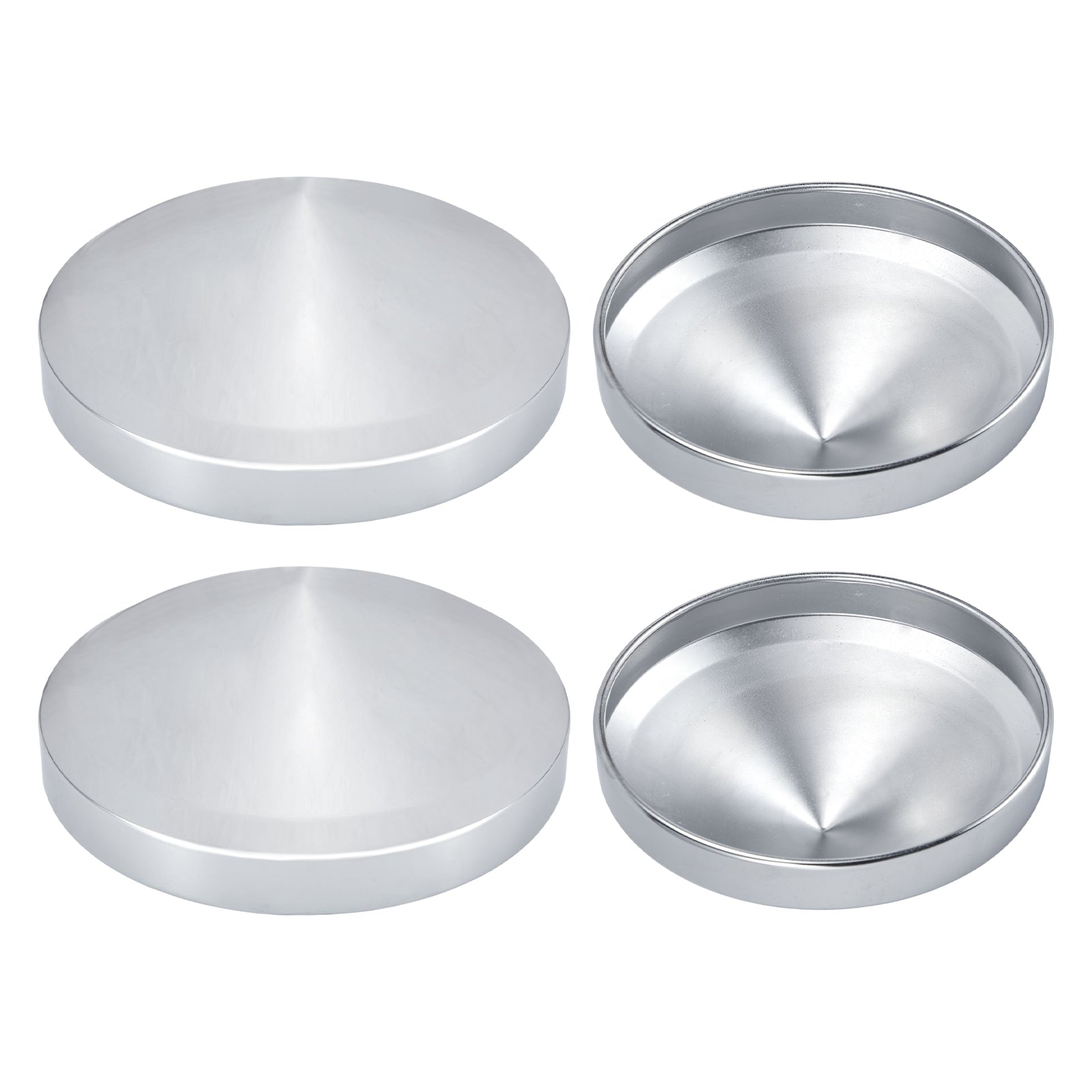 Chrome Front Axle Hub Cover – Pointed Cone Style – 8.35" OD / 8" ID (H2R8)