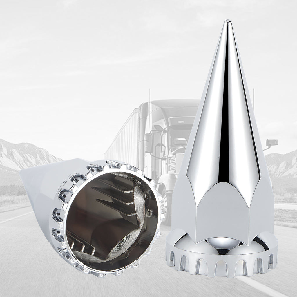 Chrome Spiked Push-On Lug Nut Covers – 33 mm – 60 Pack (HBC03)