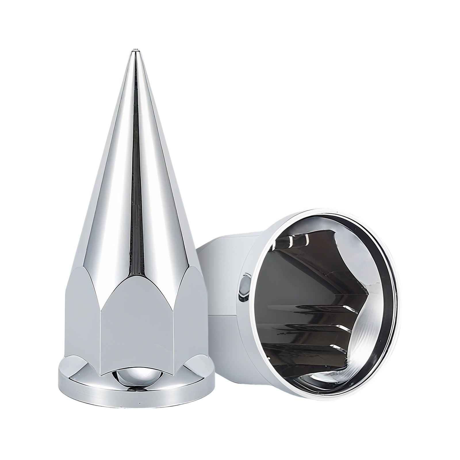 Chrome Spiked Cone Screw-On Lug Nut Covers – 33 mm – 20 / 40 / 60 Pack (HBC05 Spike)