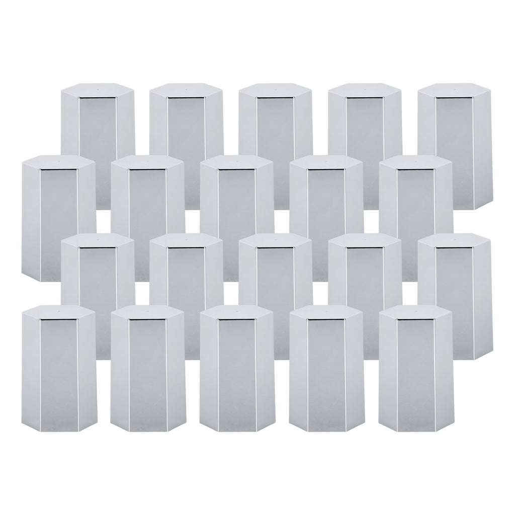 Chrome Hexagonal Push-On Lug Nut Covers – 33 mm – 20 / 40 / 60 Pack (HBC06 Push)