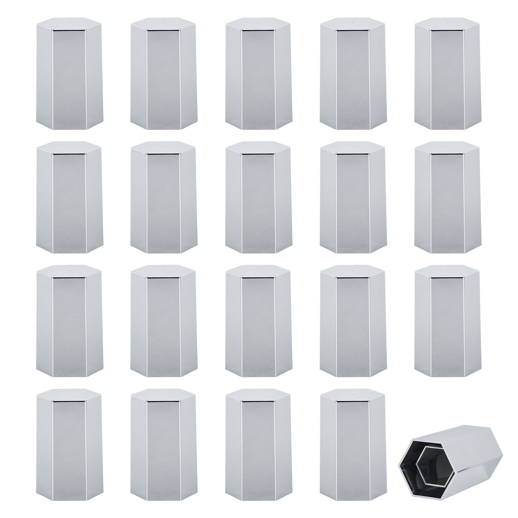 Chrome Hexagonal Push-On Lug Nut Covers – 33 mm – 20 / 40 / 60 Pack (HBC06 Push)