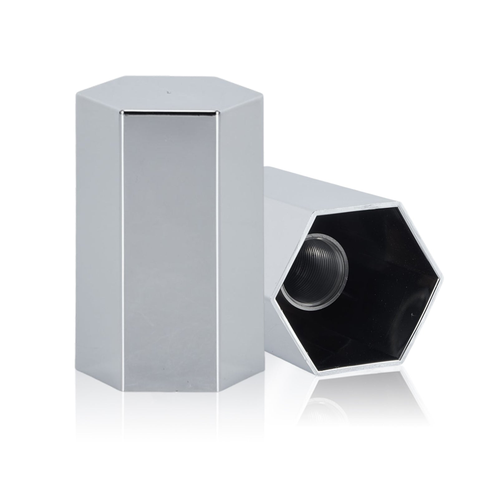 Chrome Hexagonal Screw-On Lug Nut Covers – 33 mm – 20 / 40 / 60 Pack (HBC06 Screw)