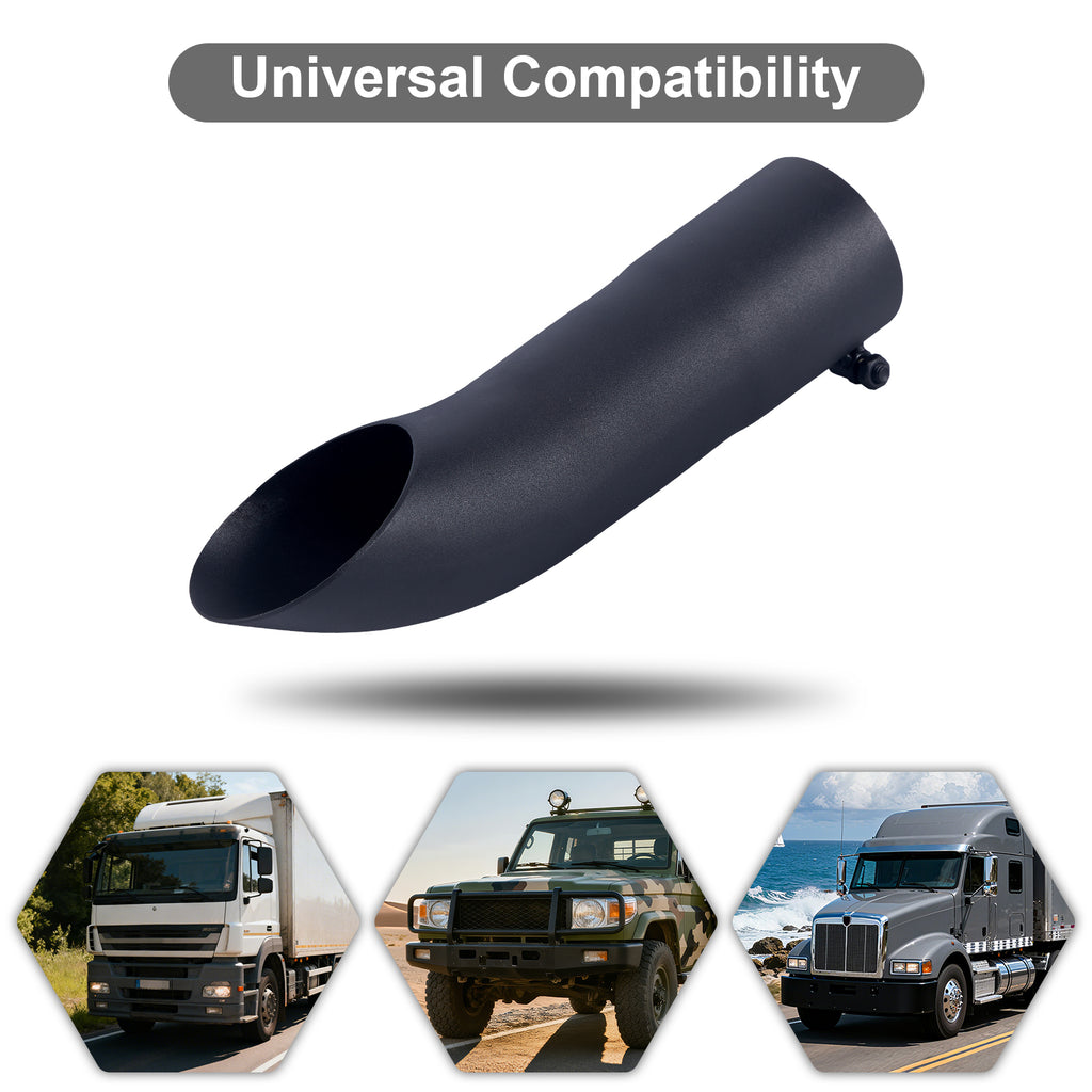 Chrome Turn-Down Exhaust Tip – 12" – 2.5", 3", 3.5", 4" – Stainless or Black