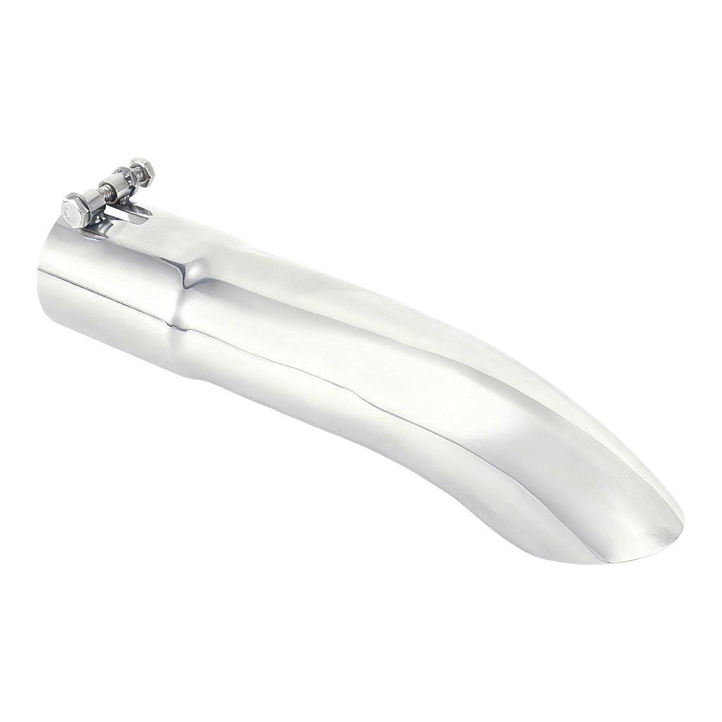 Chrome Turn-Down Exhaust Tip – 12" – 2.5", 3", 3.5", 4" – Stainless or Black