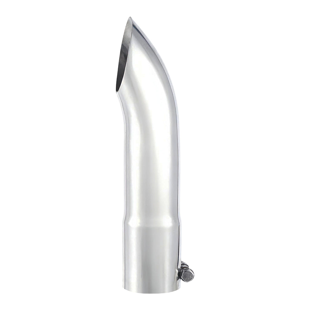 Chrome Turn-Down Exhaust Tip – 12" – 2.5", 3", 3.5", 4" – Stainless or Black