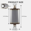 Chambered Performance Muffler – Center-In / Center-Out – 2", 2.25", 2.5", 3" (C Series)
