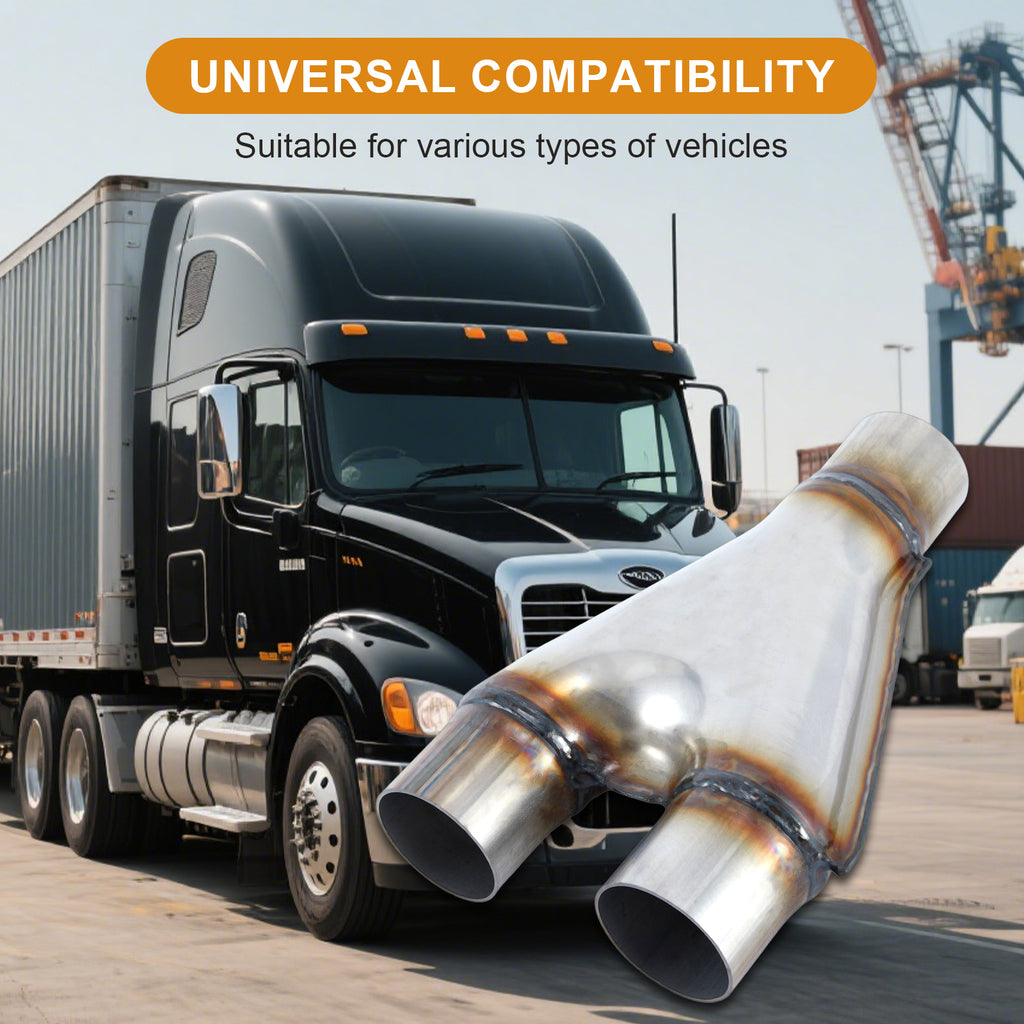 Stainless Y-Pipe Splitter – Single-In / Dual-Out – 12 Inlet→Outlet Configurations