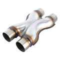 Stainless X-Pipe Crossover – Dual Inlet / Dual Outlet – 2.25", 2.5", 3"