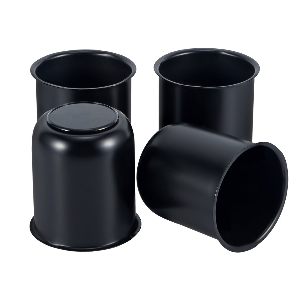 Matte Black Push-On Axle Nut Cover – Squat Dome – 3.62" × 3.19" (LT7 BK)
