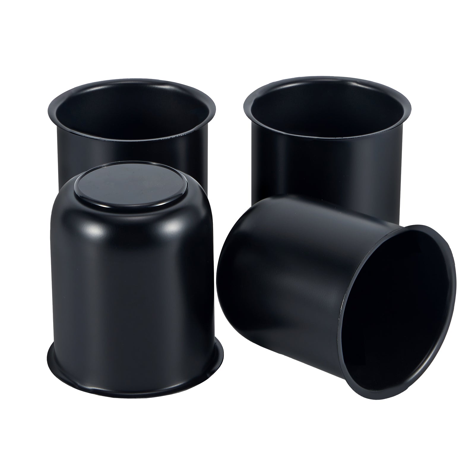 Matte Black Push-On Axle Nut Cover – Squat Dome – 3.62" × 3.19" (LT7 BK)