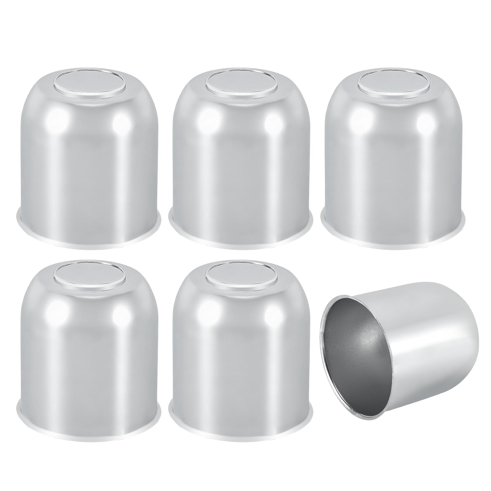 Push-On Axle Nut Cover – Dome Cylinder – 4.29" × 4.25" – Stainless or Black (LT8)