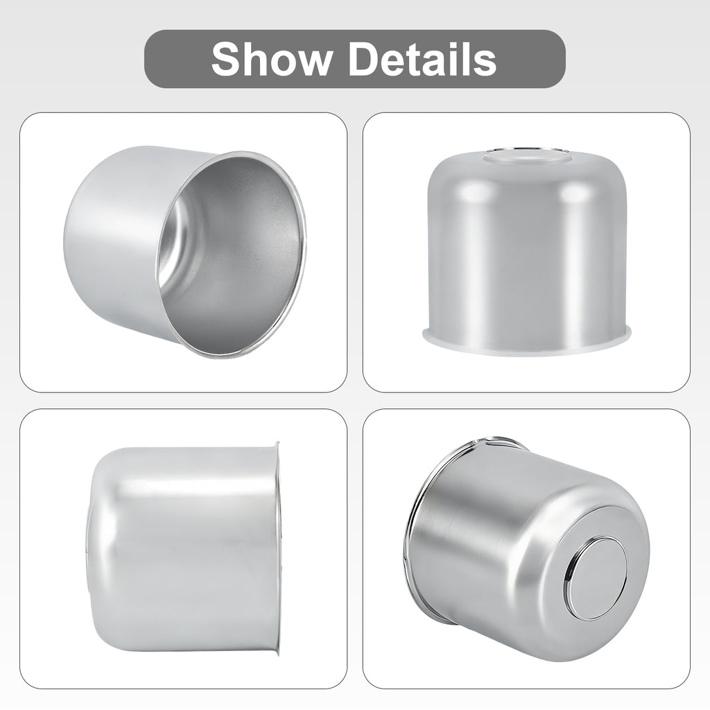 Chrome Push-On Axle Nut Cover – Tall Dome Cylinder – 4.33" × 4.88" (LT9)