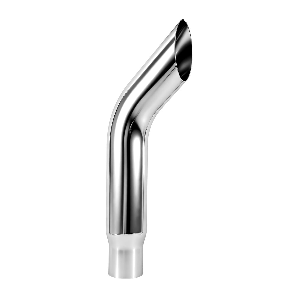Chrome Exhaust Stack – Flat-Spade Top – 5" Diameter – 36" Length