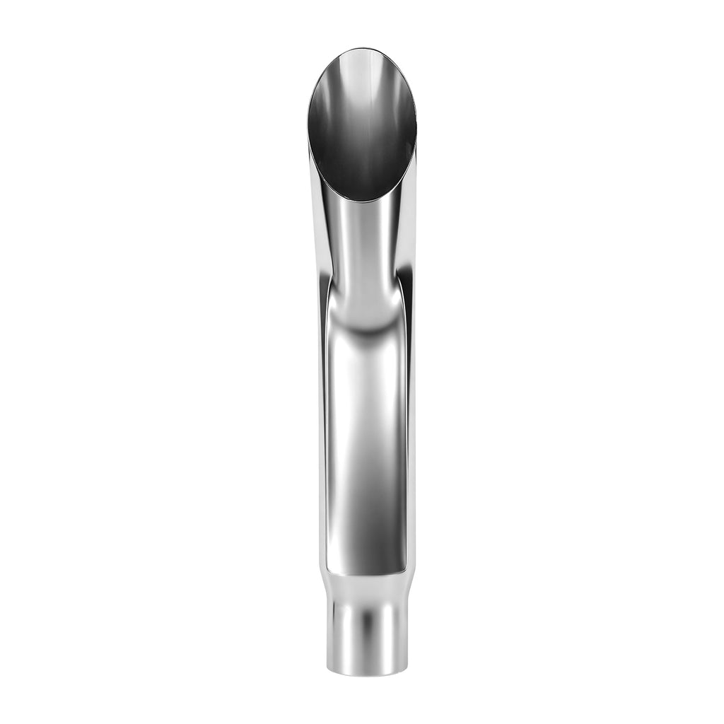 Chrome Exhaust Stack – Flat-Spade Top – 5" Diameter – 36" Length